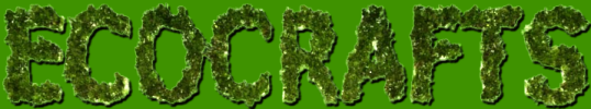 Ecocrafts name in grass effect font